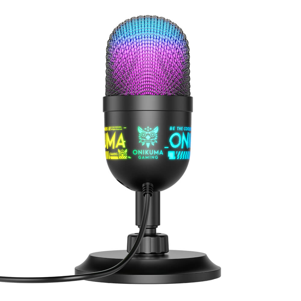 ไมโครโฟน ONIKUMA M930 ไมค์แบบตั้งโต๊ะ สำหรับเล่นเกม สตรีมมิ่ง ฯลฯ - สีดำ